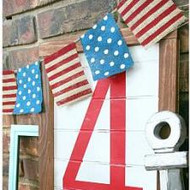 4th of July Burlap Banner